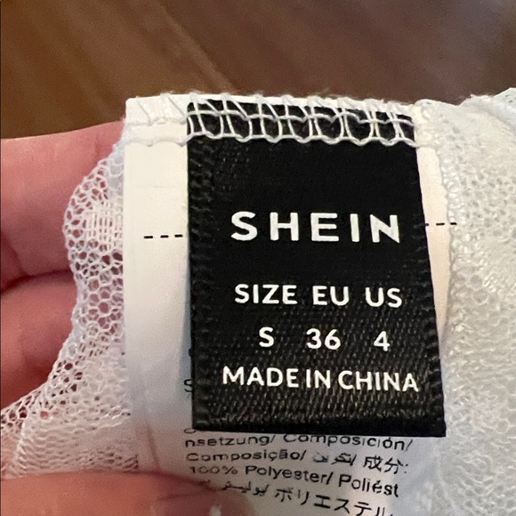 ( 0404) Women Sheer White Polka Dot See through Blouse / bikini cover - Picture 5 of 6